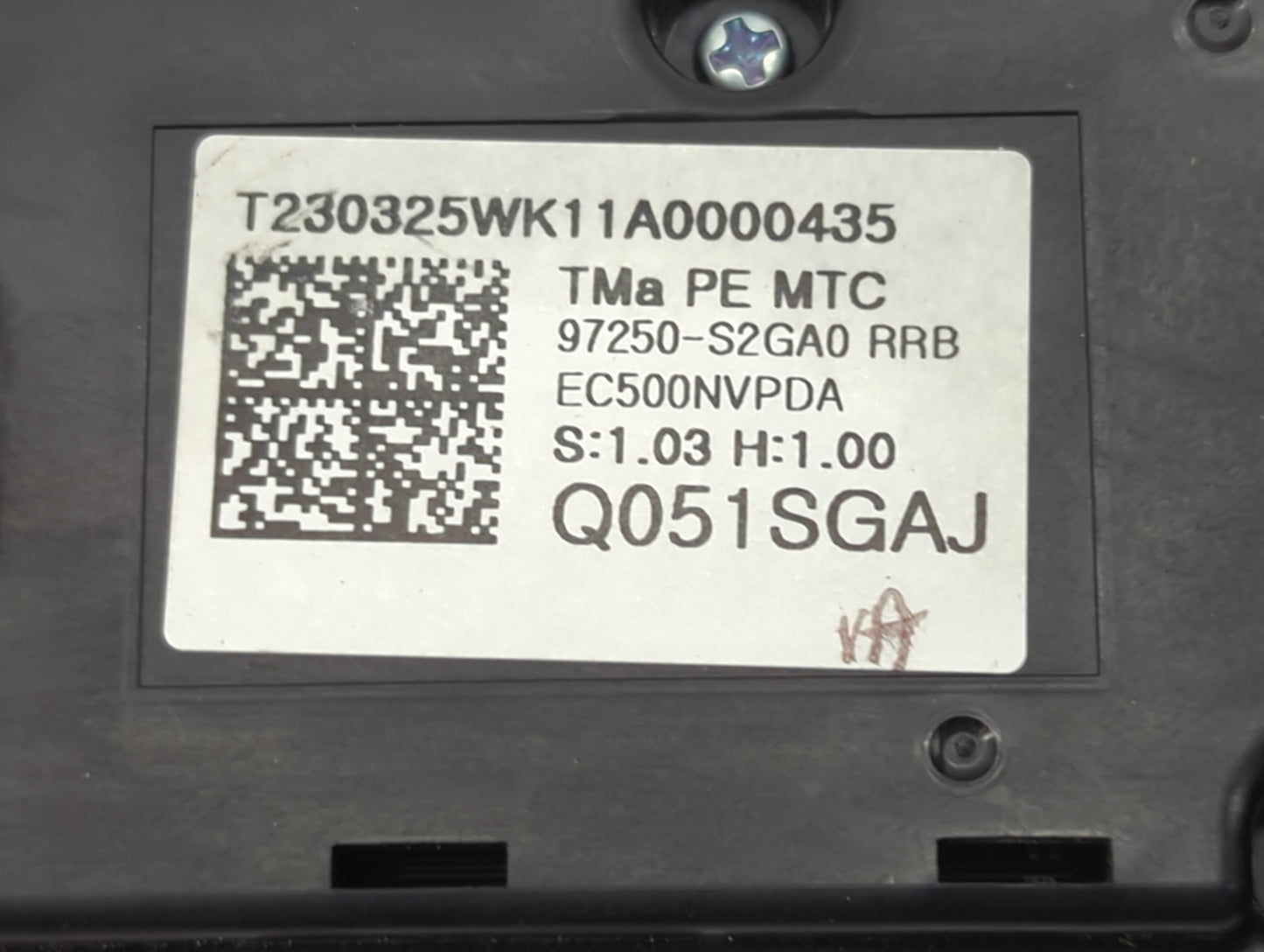 2021 Hyundai Santa Fe Climate Control Module Temperature AC/Heater Replacement P/N:97250-S2GA0 Fits OEM Used Auto Parts - Oe