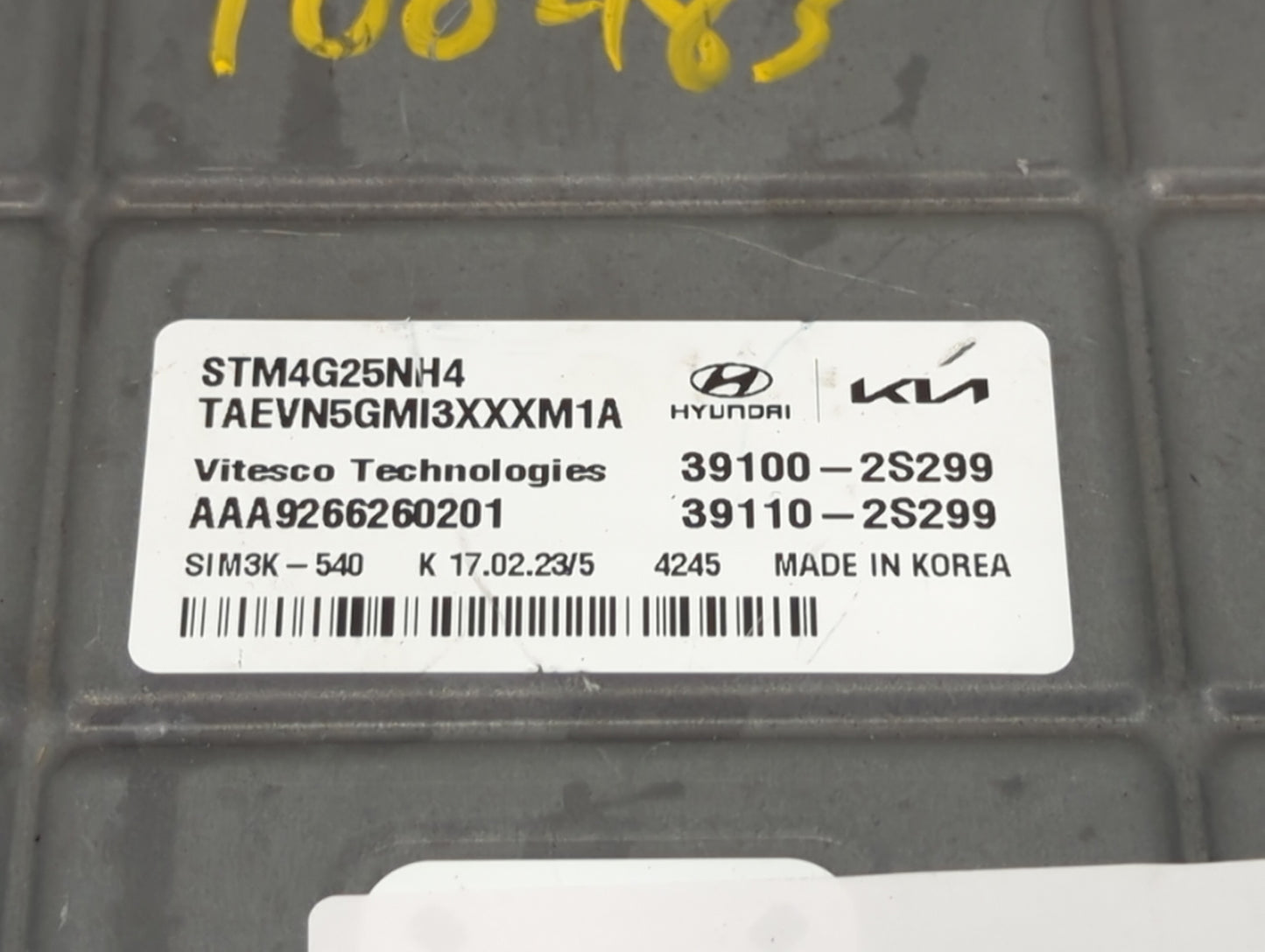 2023 Hyundai Santa Fe PCM Engine Control Computer ECU ECM PCU OEM P/N:STM4G25NH4 TAEVN5GMI3XXXM1A, 39100-2S299, 39110-2S299 