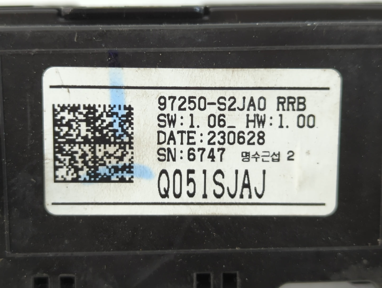2021 Hyundai Santa Fe Climate Control Module Temperature AC/Heater Replacement P/N:97250-S2JA0 Fits OEM Used Auto Parts - Oe