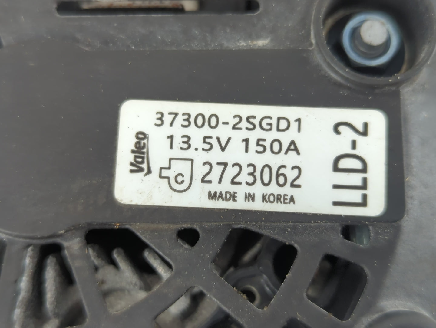2020-2023 Hyundai Sonata Alternator Replacement Generator Charging Assembly Engine OEM P/N:2723062 37300-2SGD1 Fits OEM Used
