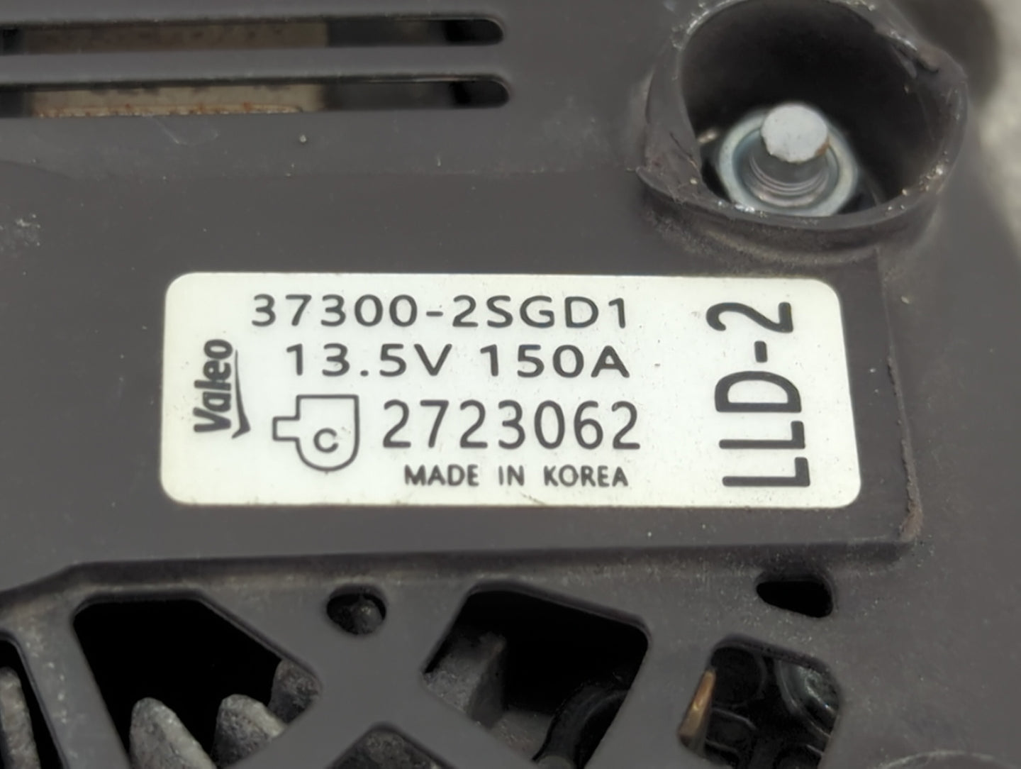 2020-2023 Hyundai Sonata Alternator Replacement Generator Charging Assembly Engine OEM P/N:37300-2SGD1 Fits OEM Used Auto Pa