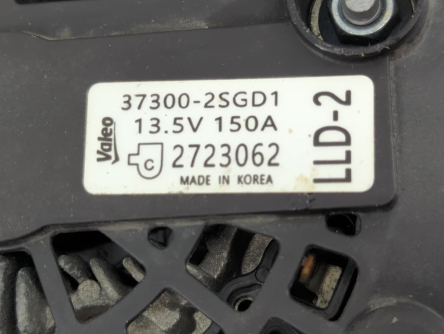 2020-2023 Hyundai Sonata Alternator Replacement Generator Charging Assembly Engine OEM P/N:37300-2SGD1 Fits OEM Used Auto Pa