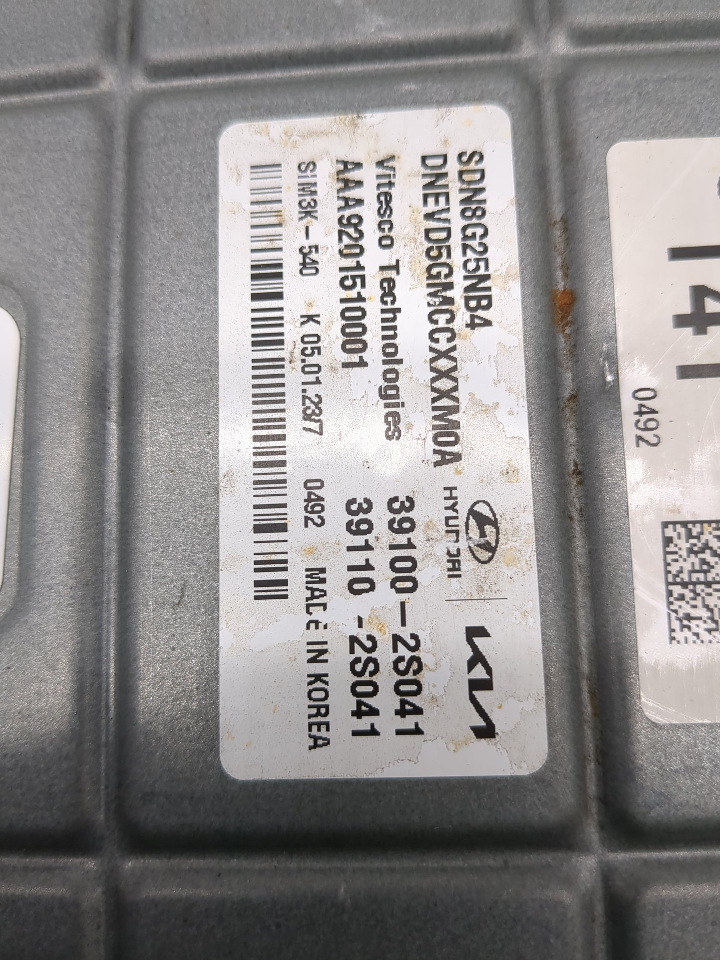 2023 Hyundai Sonata PCM Engine Control Computer ECU ECM PCU OEM P/N:39100-2S041 39110-2S041, SDN8G25NB4, DNEVD5GMCCXXXM0A Fi