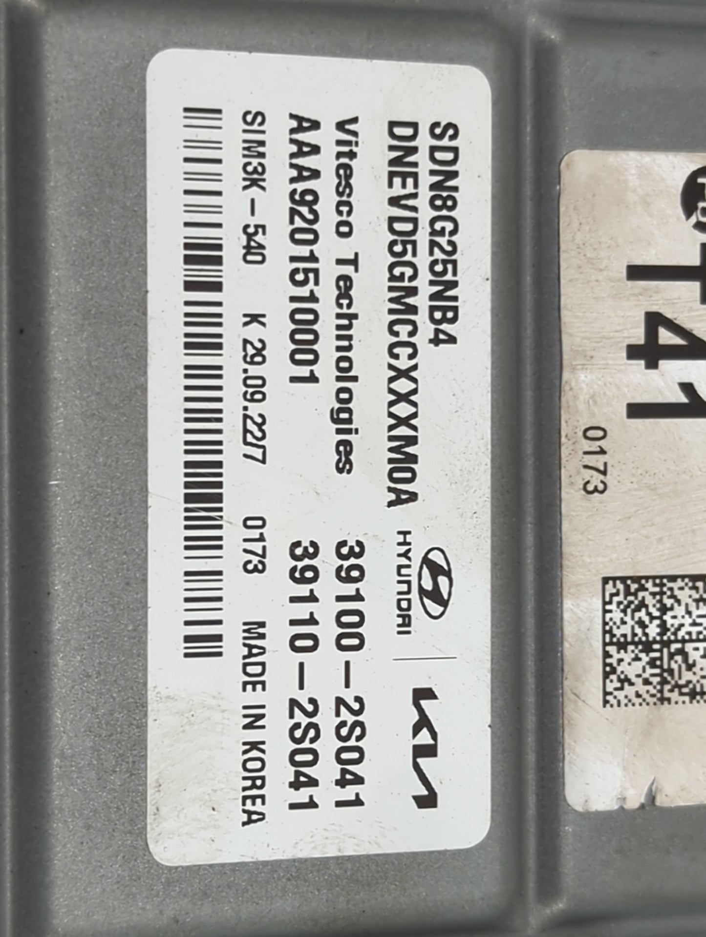 2023 Hyundai Sonata PCM Engine Control Computer ECU ECM PCU OEM P/N:39100-2S041 39110-2S041, SDN8G25NB4, DNEVD5GMCCXXXM0A Fi