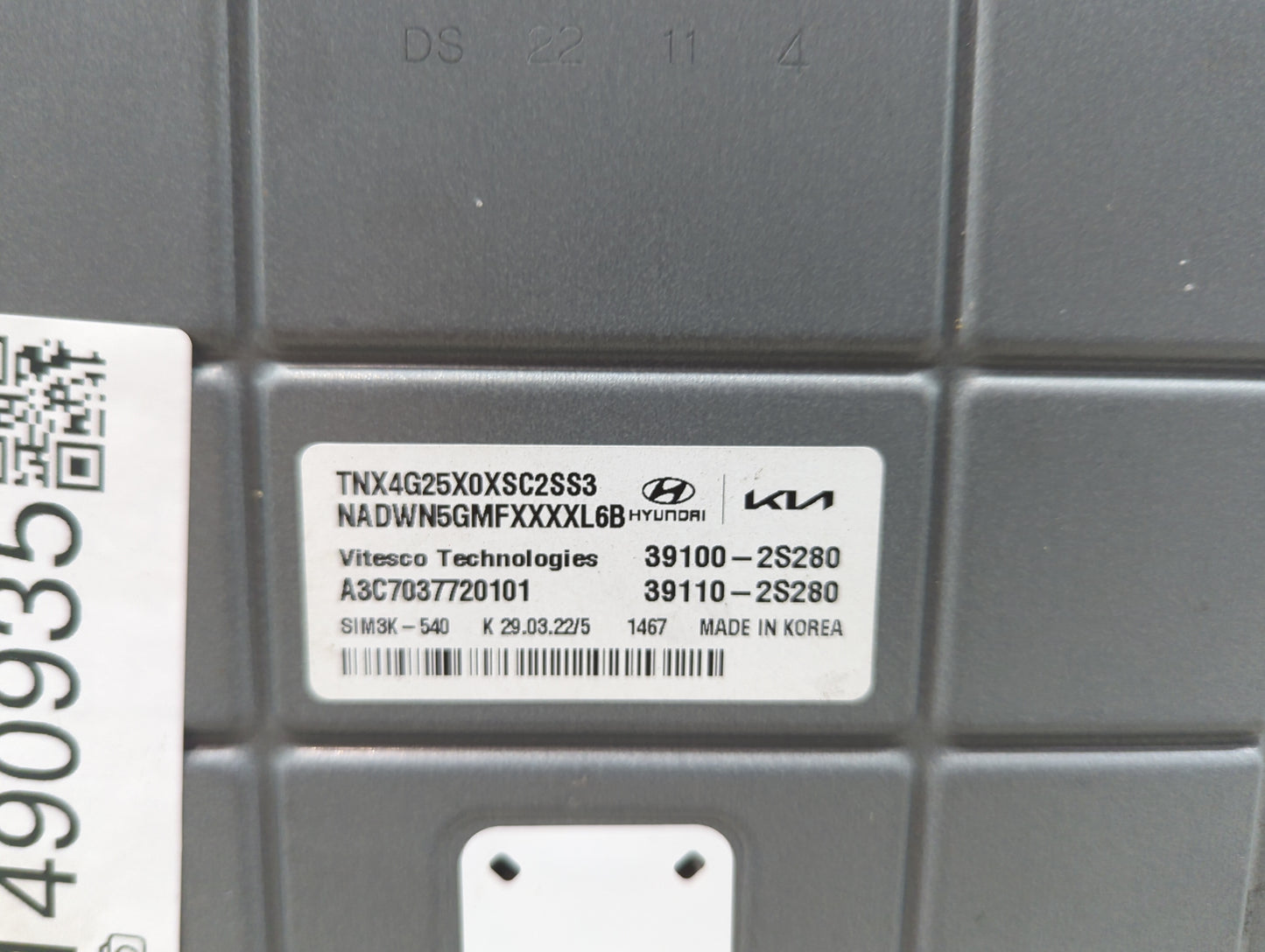 2022 Hyundai Tucson PCM Engine Control Computer ECU ECM PCU OEM P/N:39100-2S280 39110-2S280, A3C7037720101, TNX4G25X0XSC2SS3