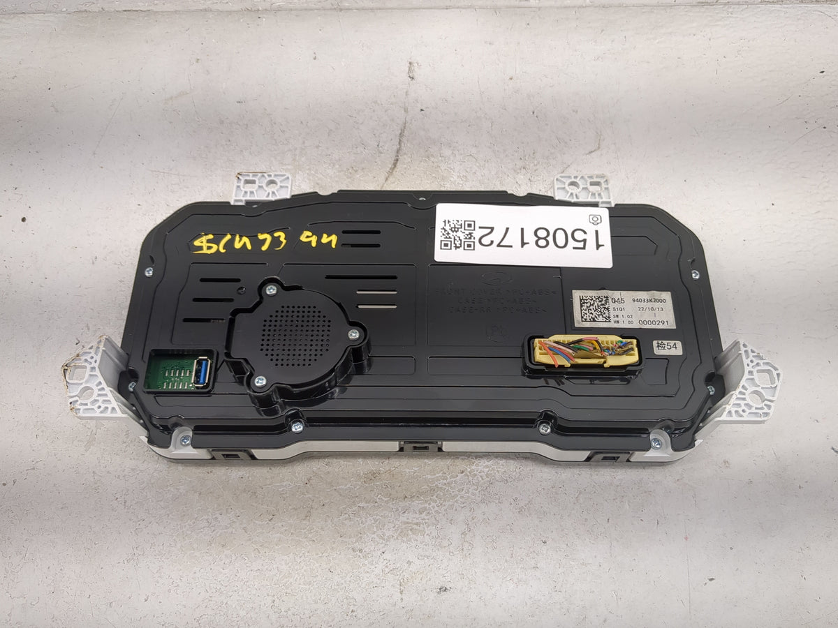 2023 Hyundai Venue Instrument Cluster Speedometer Gauges P/N:94033K2000 Miles:45K Fits OEM Used Auto Parts - Oemusedautopart