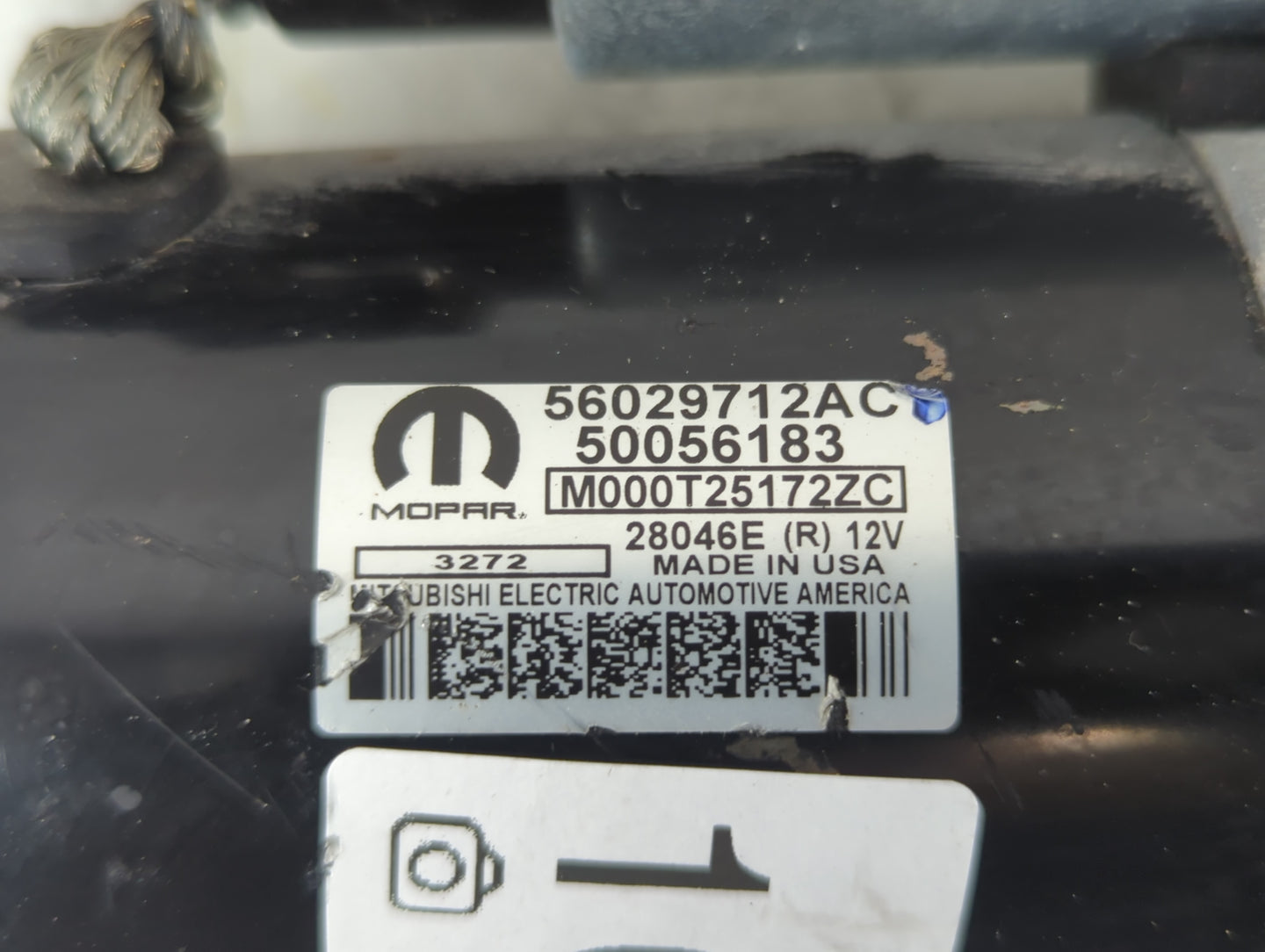2019-2022 Jeep Cherokee Car Starter Motor Solenoid OEM P/N:M000T25172ZC 56029712AC Fits Fits 2017 2018 2019 2020 2021 2022 O