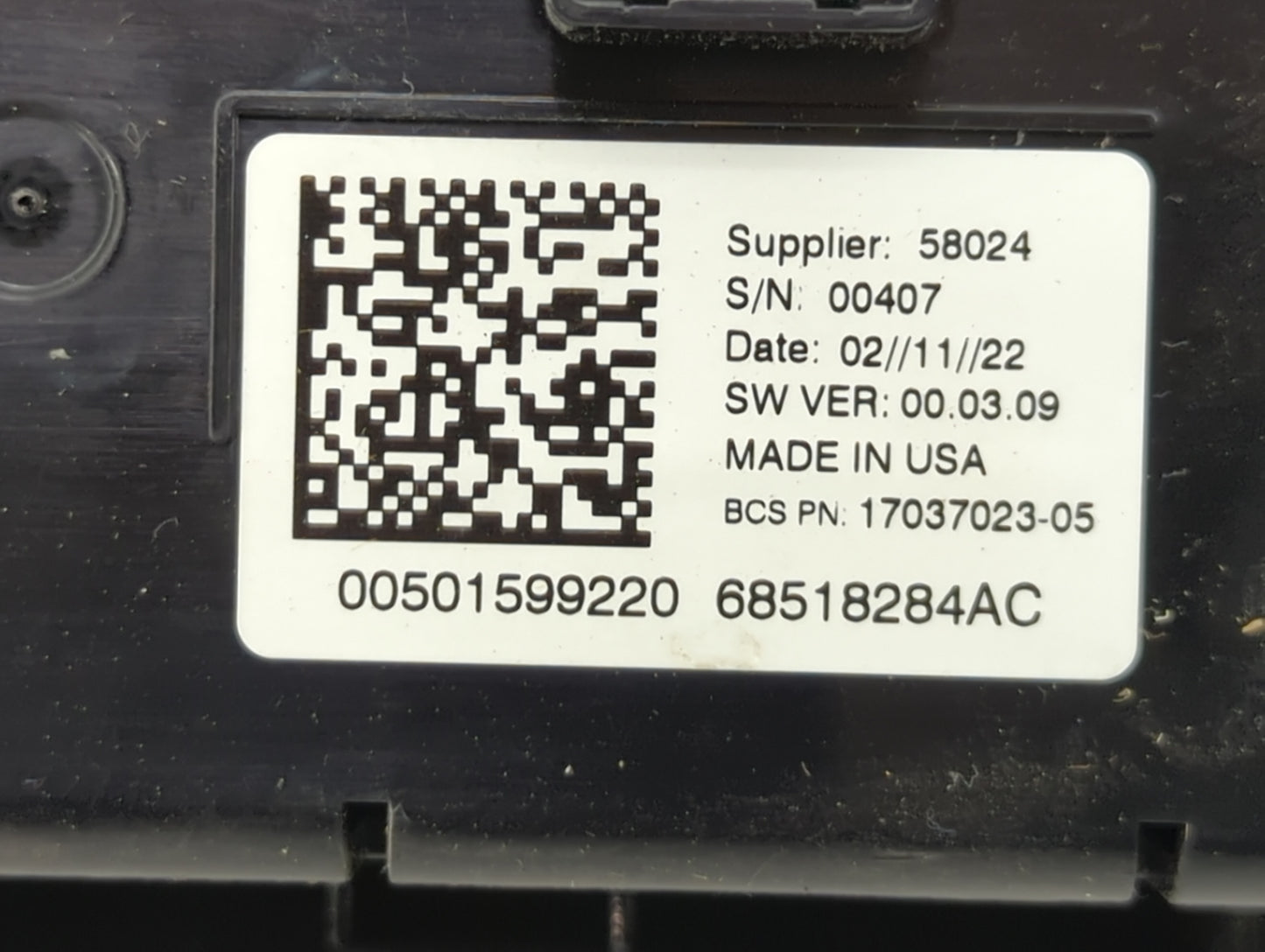 2023 Jeep Compass Climate Control Module Temperature AC/Heater Replacement P/N:68518284AC 17037023-05, 00501599220 Fits OEM 