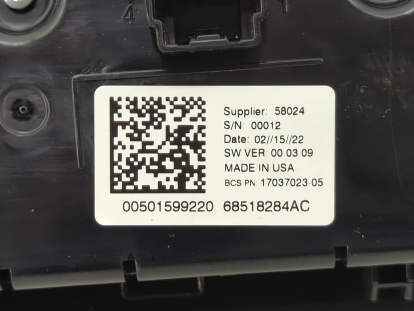 2023 Jeep Compass Climate Control Module Temperature AC/Heater Replacement P/N:68518284AC 17037023-05, 00501599220 Fits OEM 