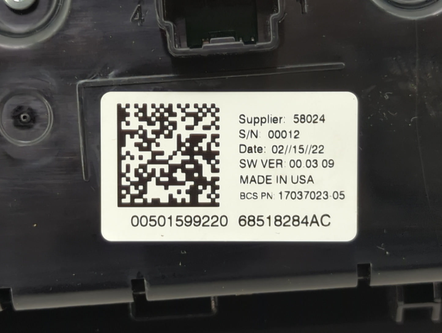 2023 Jeep Compass Climate Control Module Temperature AC/Heater Replacement P/N:68518284AC 17037023-05, 00501599220 Fits OEM 