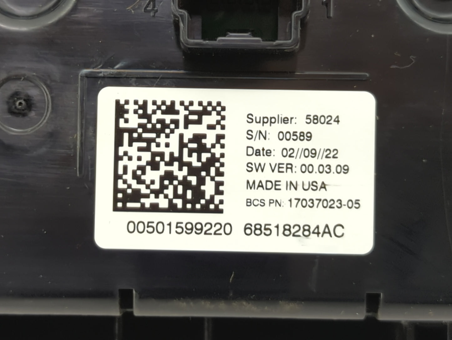 2023 Jeep Compass Climate Control Module Temperature AC/Heater Replacement P/N:68518284AC 17037023-05, 00501599220 Fits OEM 