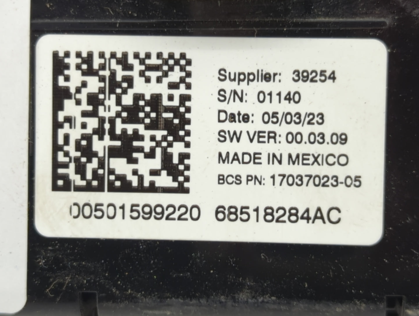 2023 Jeep Compass Climate Control Module Temperature AC/Heater Replacement P/N:68518284AC 17037023-05 Fits OEM Used Auto Par