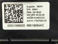 2023 Jeep Compass Climate Control Module Temperature AC/Heater Replacement P/N:68518284AC 17037023-05, 00501599220 Fits OEM 