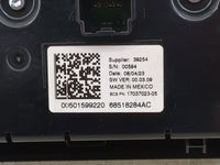 2023 Jeep Compass Climate Control Module Temperature AC/Heater Replacement P/N:68518284AC 17037023-05 Fits OEM Used Auto Par