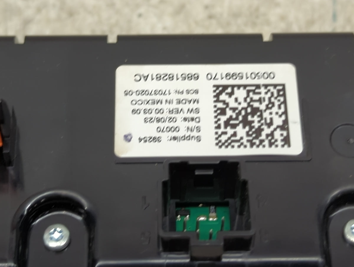 2023 Jeep Compass Climate Control Module Temperature AC/Heater Replacement P/N:68518281AC 17037020-05, 0050159917 Fits OEM U