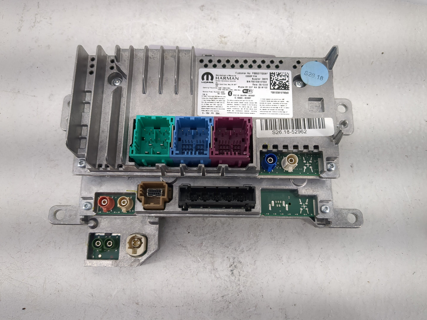 2022 Jeep Grand Cherokee Radio AM FM Cd Player Receiver Replacement P/N:P68527730AF Fits OEM Used Auto Parts - Oemusedautopa
