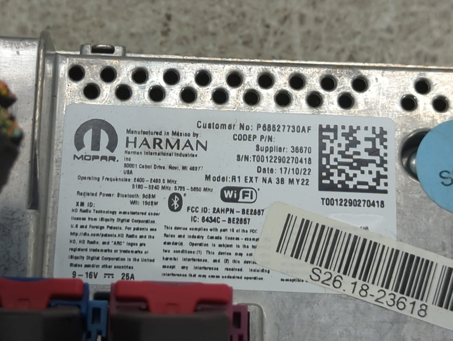 2022 Jeep Grand Cherokee Radio AM FM Cd Player Receiver Replacement Fits OEM Used Auto Parts - Oemusedautoparts1.com