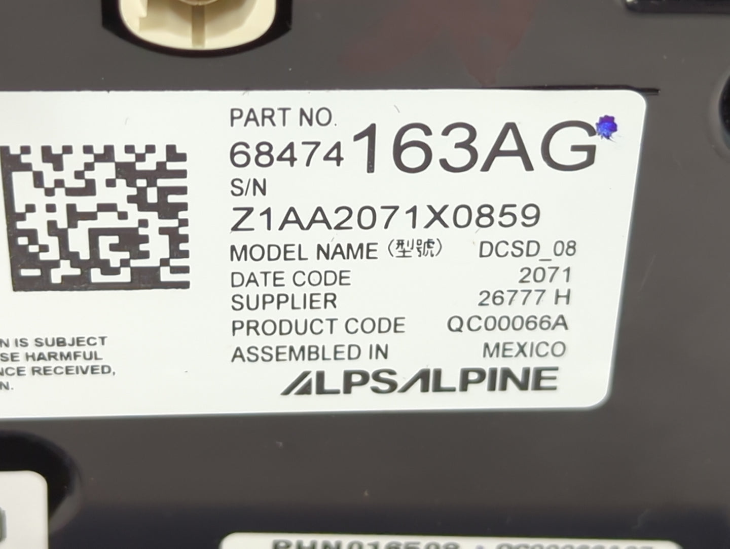 2021-2022 Jeep Grand Cherokee Climate Control Module Temperature AC/Heater Replacement P/N:68474163AG Fits Fits 2021 2022 OE