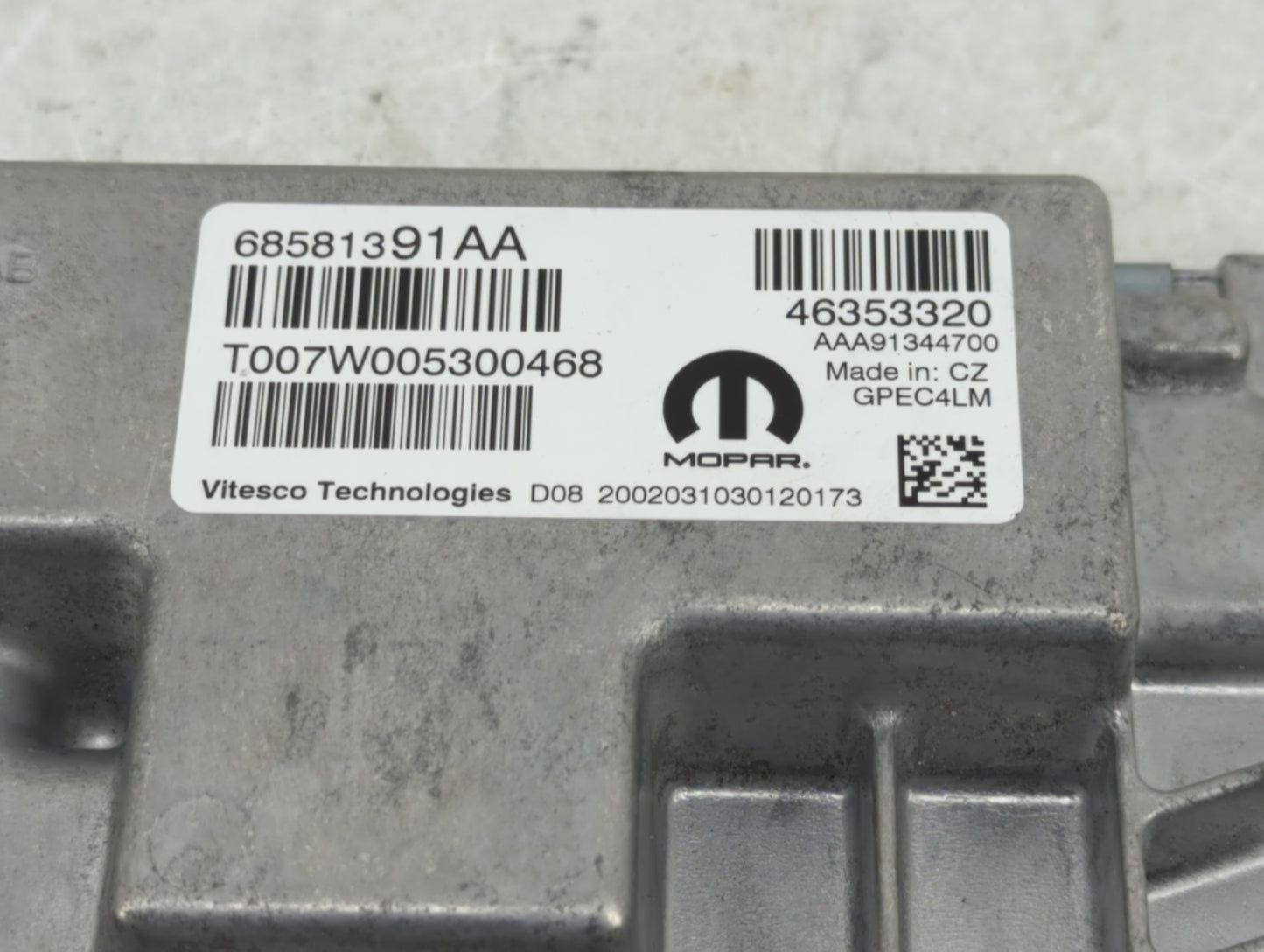 2023 Jeep Renegade PCM Engine Control Computer ECU ECM PCU OEM P/N:46353320 68581391AA Fits OEM Used Auto Parts - Oemusedaut