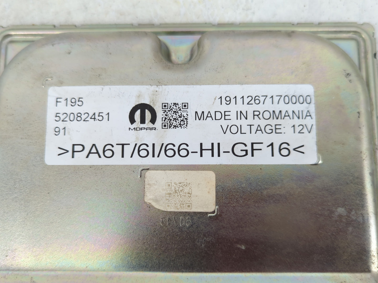 2023 Jeep Renegade PCM Engine Control Computer ECU ECM PCU OEM P/N:52082451 66-HI-GF16 Fits OEM Used Auto Parts - Oemusedaut