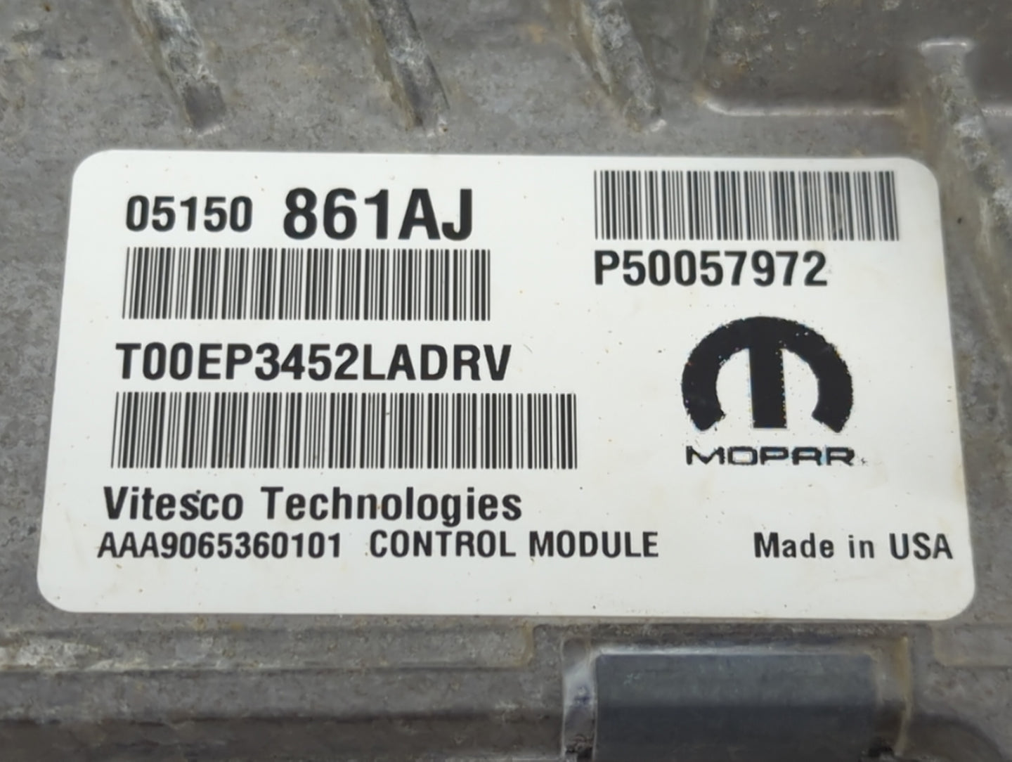 2020-2022 Jeep Wrangler PCM Engine Control Computer ECU ECM PCU OEM P/N:05150861AJ P50057972 Fits Fits 2019 2020 2021 2022 O