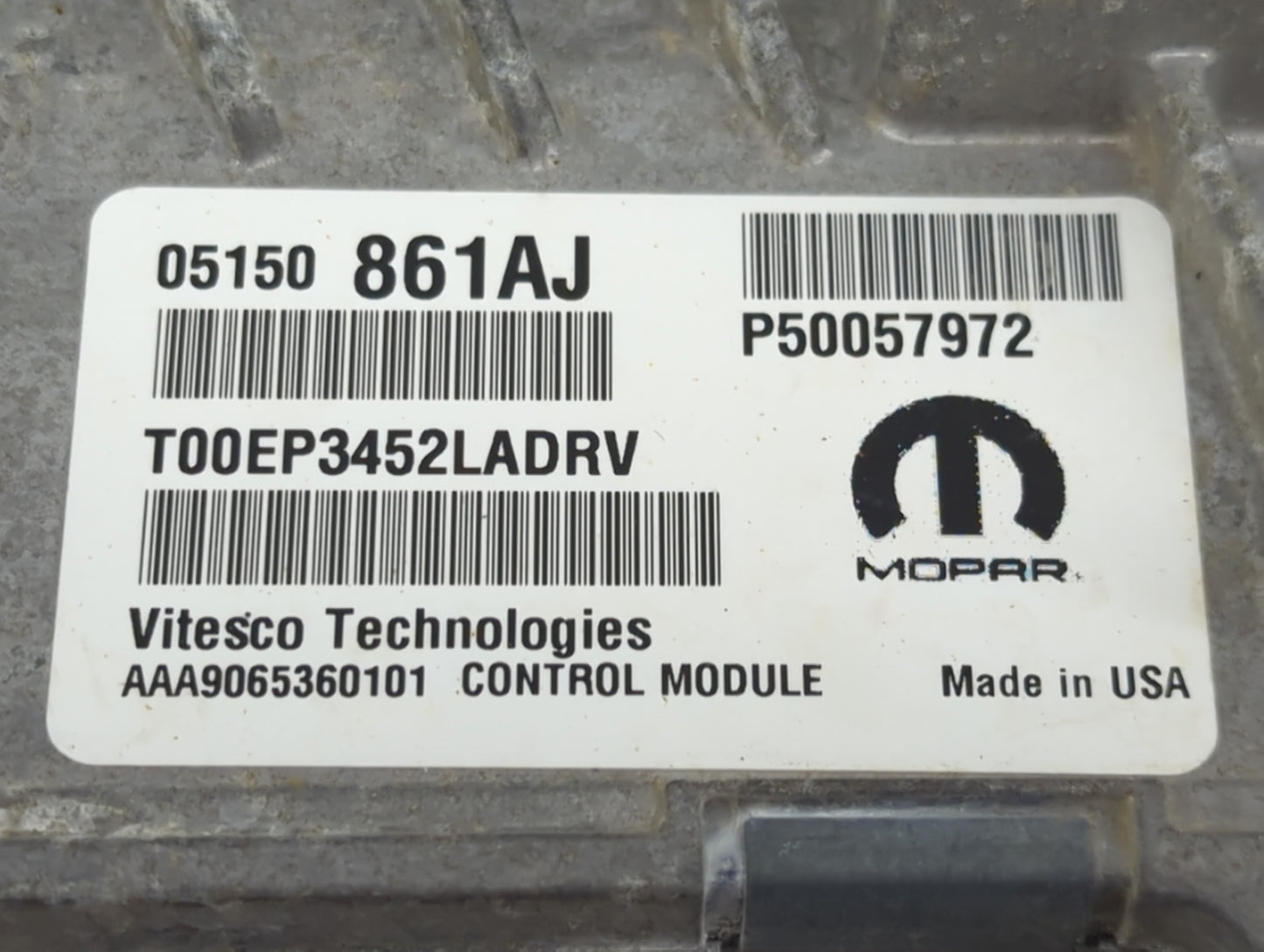 2020-2022 Jeep Wrangler PCM Engine Control Computer ECU ECM PCU OEM P/N:05150861AJ P50057972 Fits Fits 2019 2020 2021 2022 O