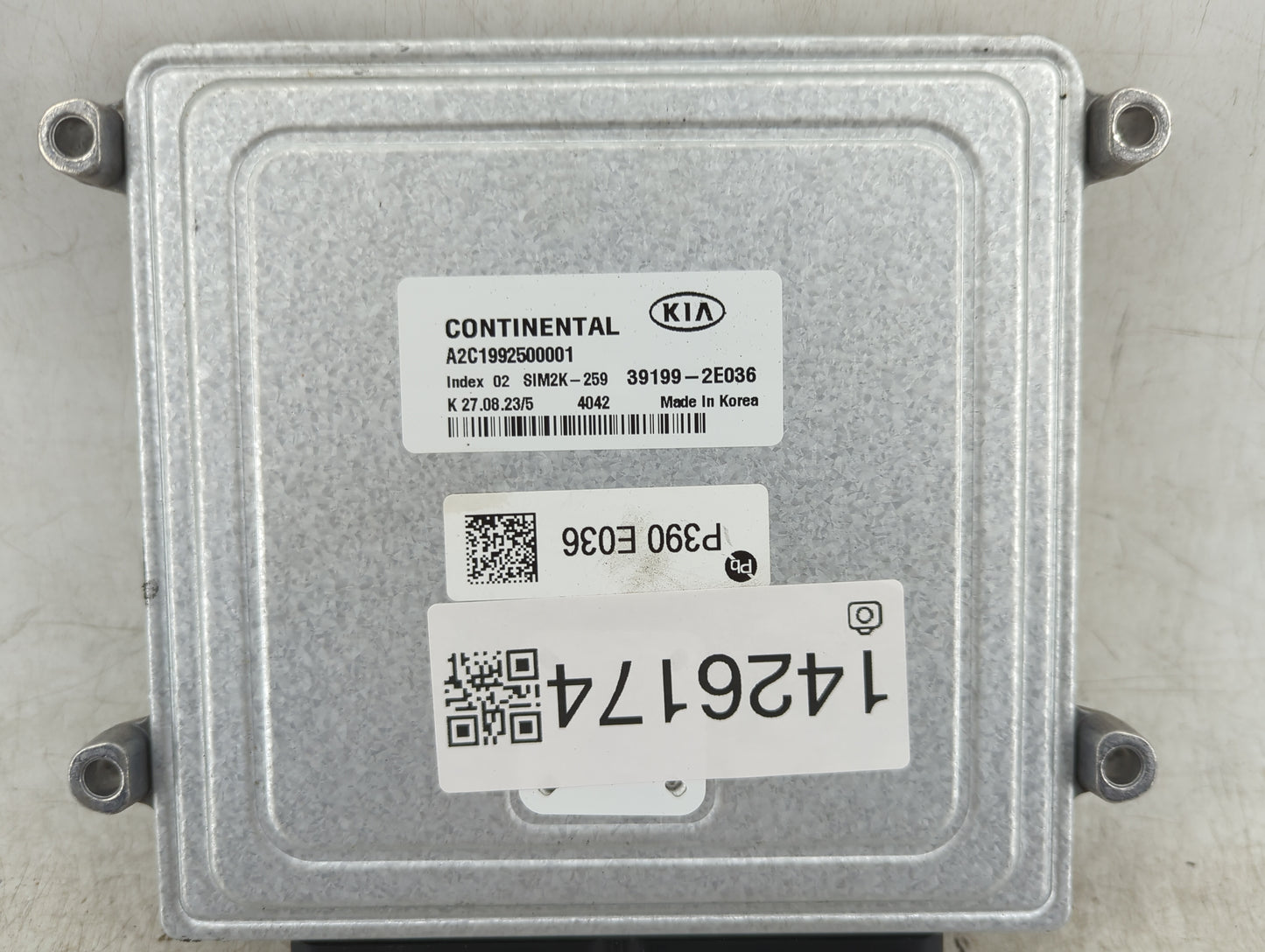2019-2021 Kia Forte PCM Engine Control Computer ECU ECM PCU OEM P/N:A2C1992500001 39199-2E036, SIM2K-259 Fits Fits 2019 2020
