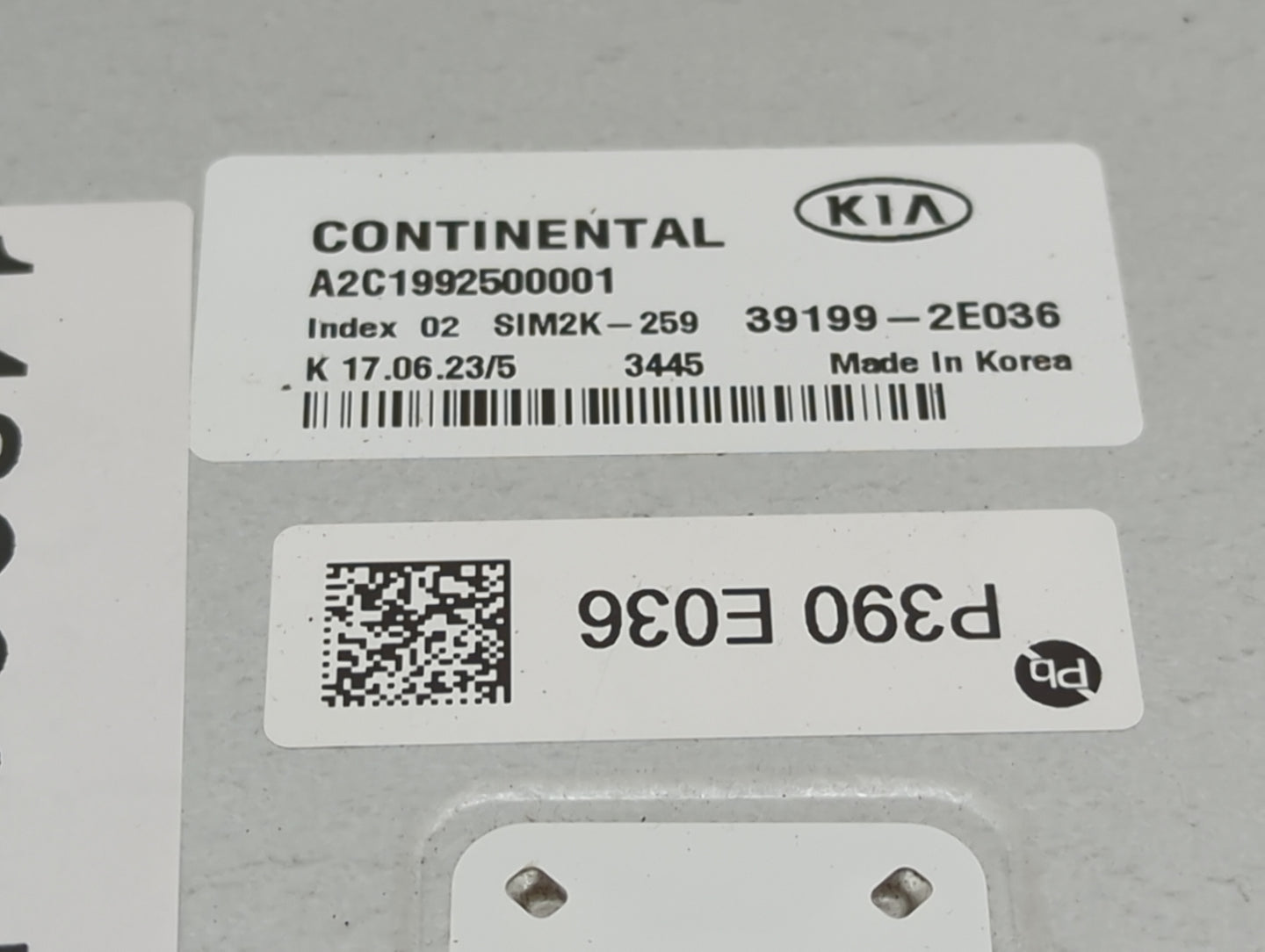 2019-2021 Kia Forte PCM Engine Control Computer ECU ECM PCU OEM P/N:A2C1992500001 39199-2E036, SIM2K-259 Fits Fits 2019 2020
