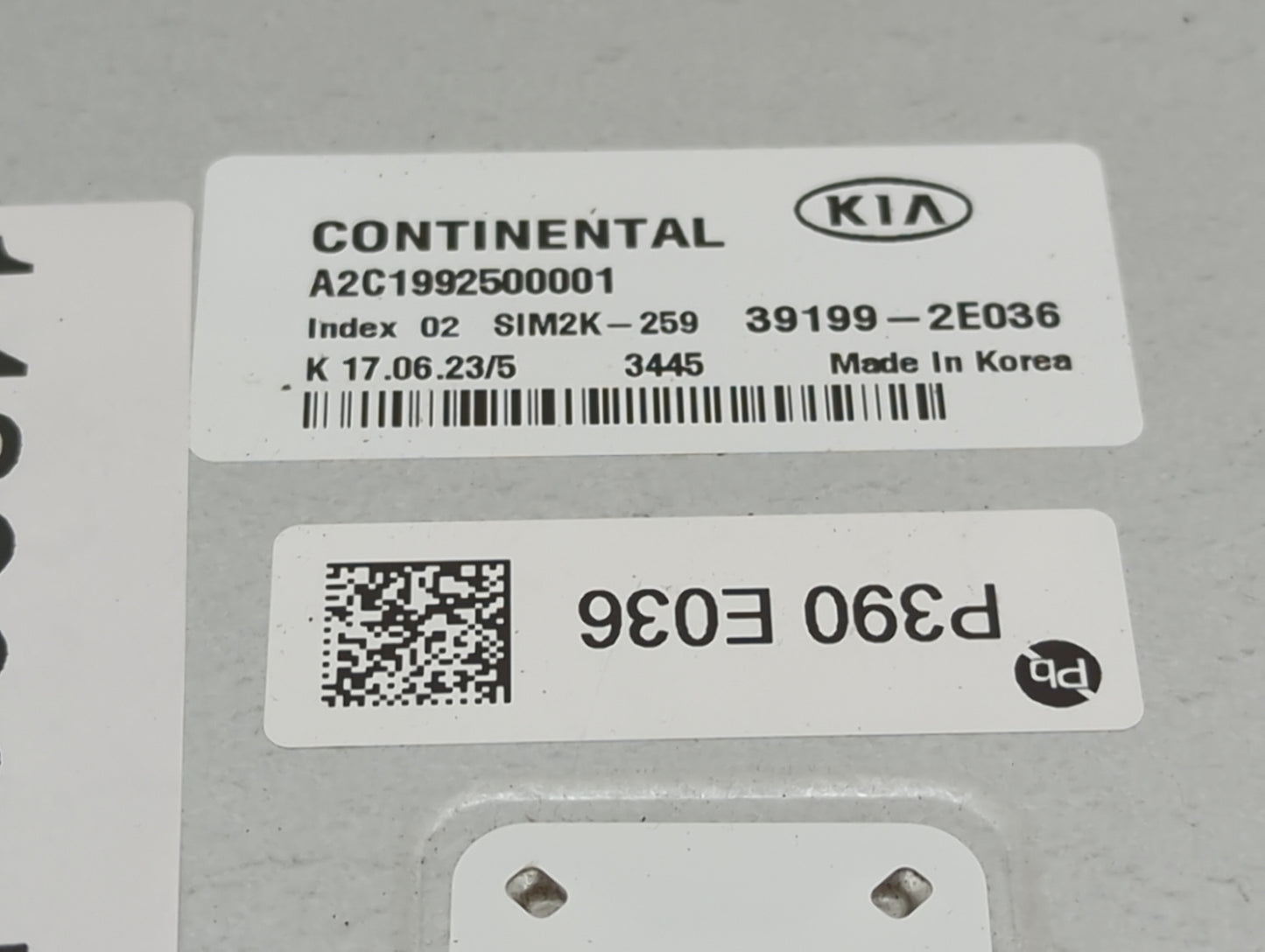 2019-2021 Kia Forte PCM Engine Control Computer ECU ECM PCU OEM P/N:A2C1992500001 39199-2E036, SIM2K-259 Fits Fits 2019 2020