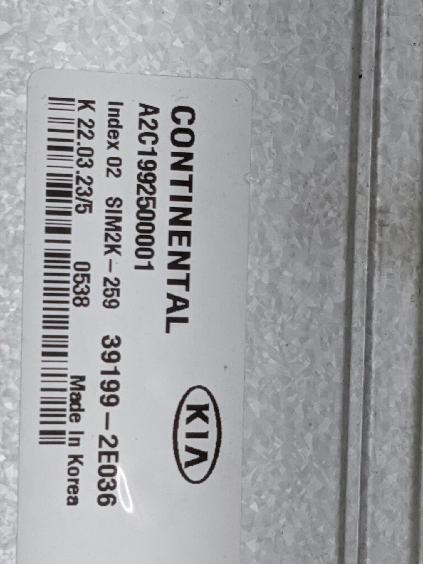 2019-2021 Kia Forte PCM Engine Control Computer ECU ECM PCU OEM P/N:A2C1992500001 39199-2E036, SIM2K-259 Fits Fits 2019 2020