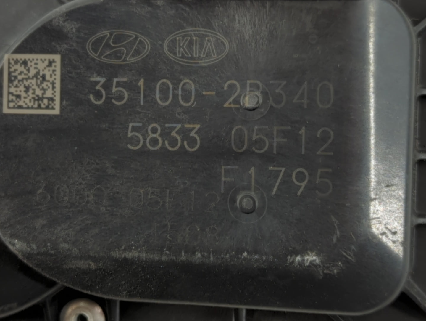 2017-2022 Kia Forte Throttle Body P/N:35100-2B340 Fits Fits 2015 2016 2017 2018 2019 2020 2021 2022 OEM Used Auto Parts - Oe