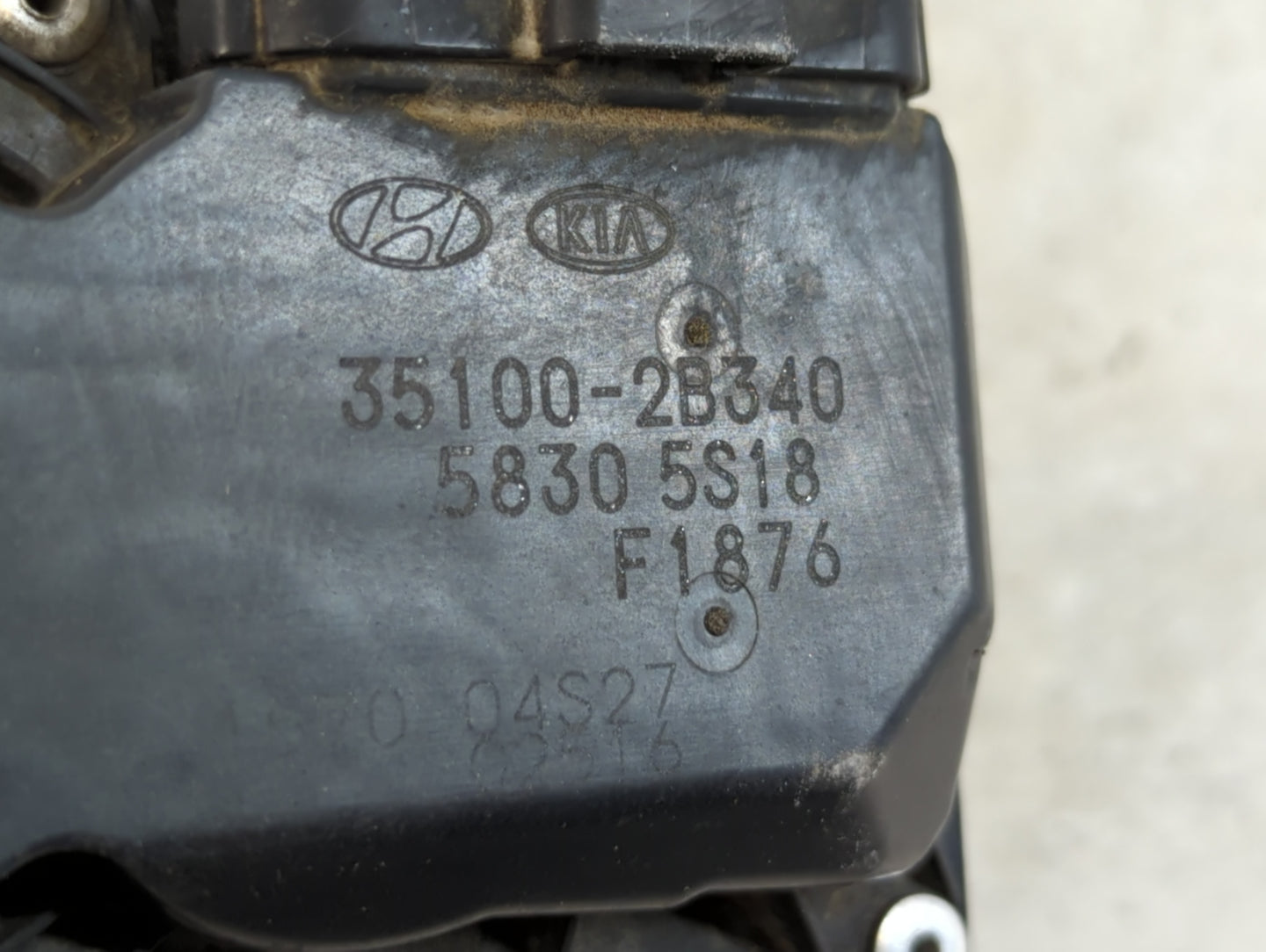 2020-2022 Kia Forte Throttle Body P/N:35100-2B340 Fits Fits 2020 2021 2022 OEM Used Auto Parts - Oemusedautoparts1.com