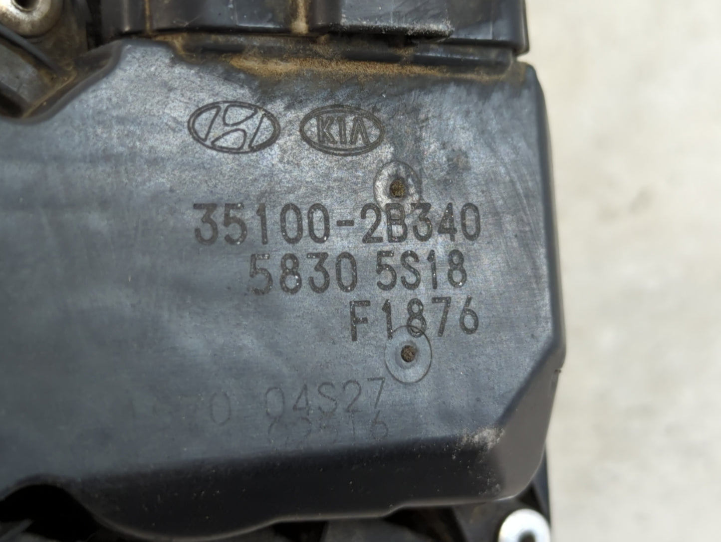 2020-2022 Kia Forte Throttle Body P/N:35100-2B340 Fits Fits 2020 2021 2022 OEM Used Auto Parts - Oemusedautoparts1.com