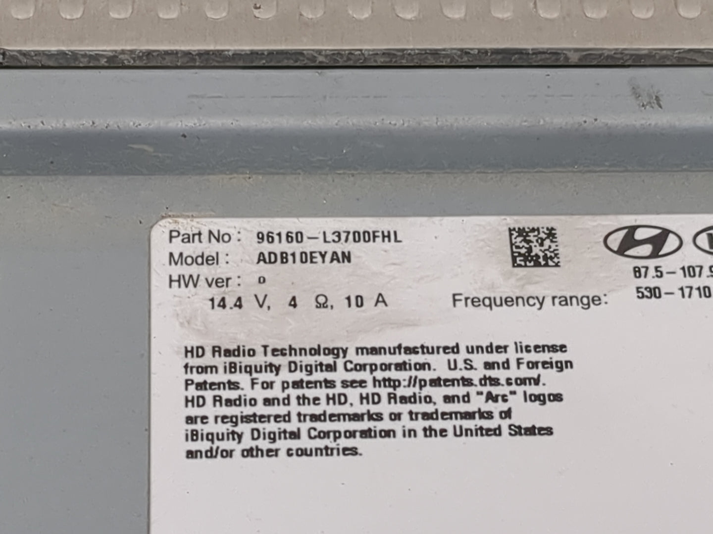 2023 Kia K5 Radio AM FM Cd Player Receiver Replacement P/N:96160-L3700FHL ADB10EYAN Fits OEM Used Auto Parts - Oemusedautopa