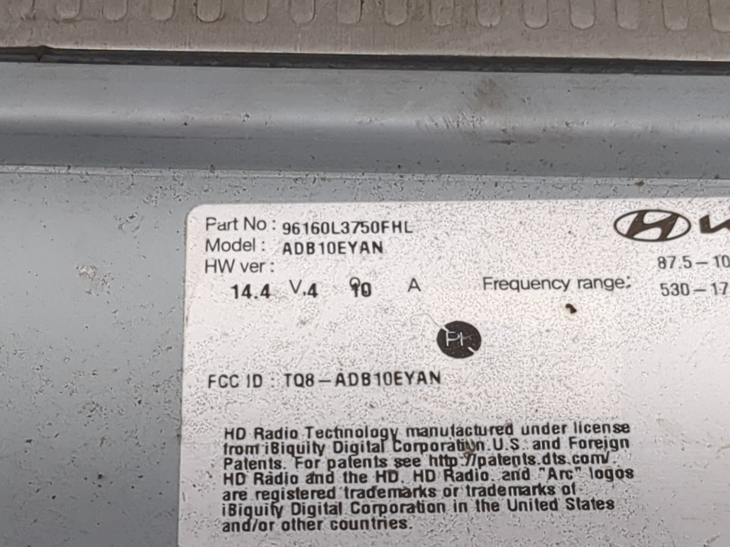 2023 Kia K5 Radio AM FM Cd Player Receiver Replacement P/N:96160L3750FHL ADB10EYAN, TQ8-ADB10EYAN Fits OEM Used Auto Parts -