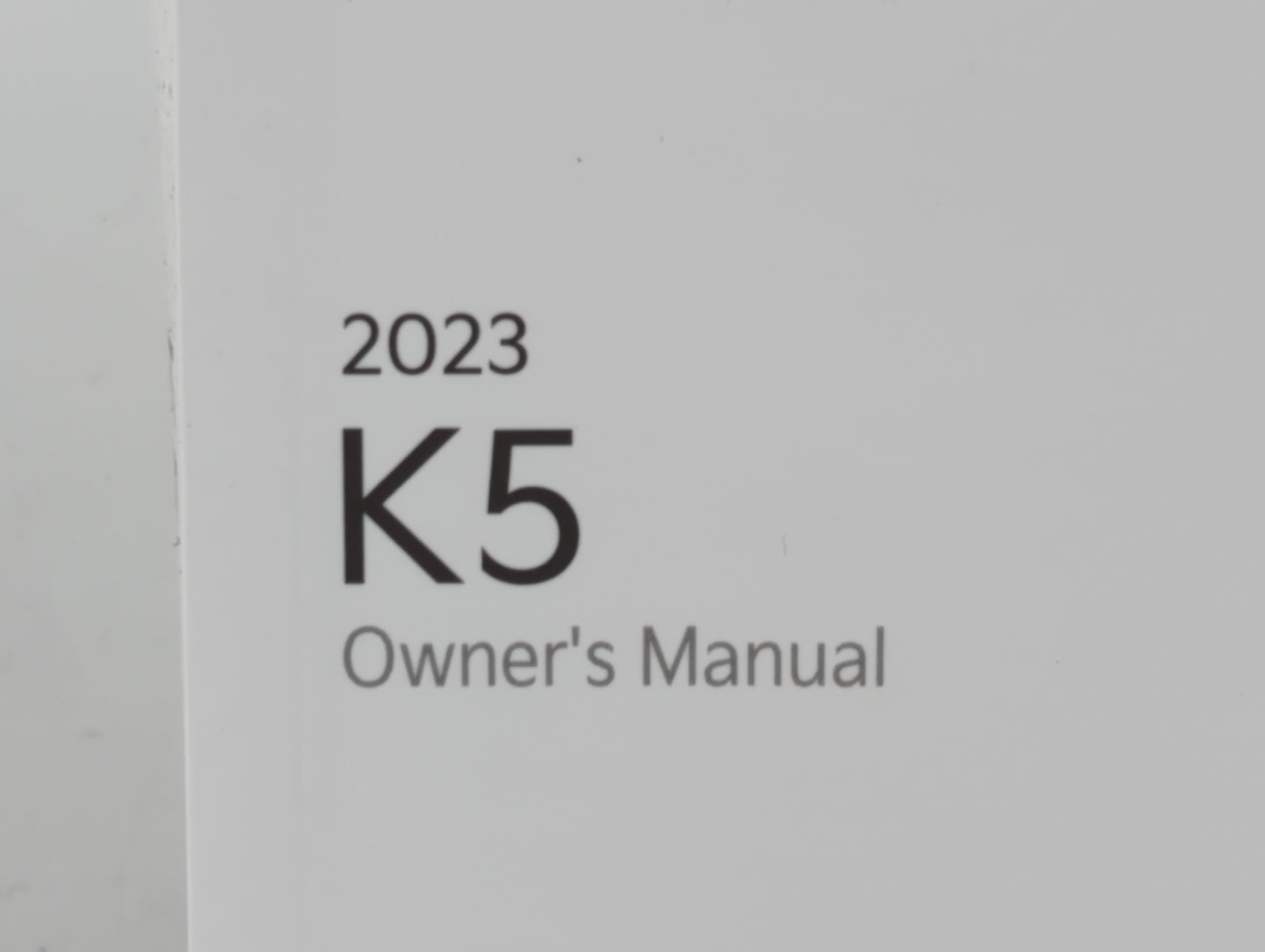 2023 Kia K5 Owners Manual Book Guide P/N:OEG5-EU2DE OEM Used Auto Parts - Oemusedautoparts1.com