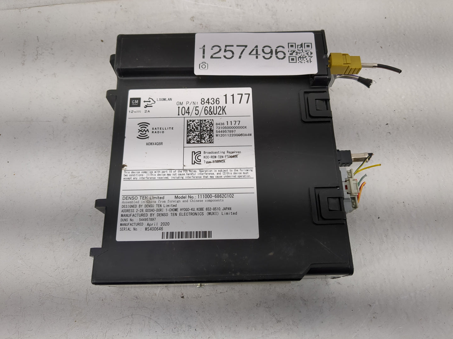 2021 Kia Seltos Radio AM FM Cd Player Receiver Replacement P/N:84361177 Fits OEM Used Auto Parts - Oemusedautoparts1.com