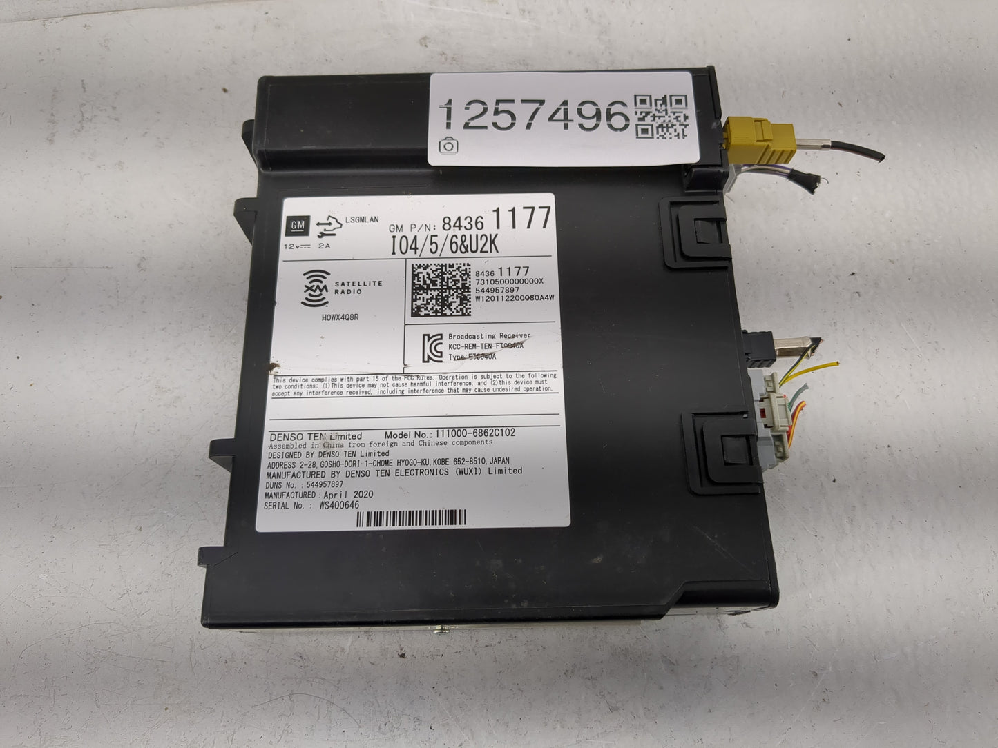 2021 Kia Seltos Radio AM FM Cd Player Receiver Replacement P/N:84361177 Fits OEM Used Auto Parts - Oemusedautoparts1.com