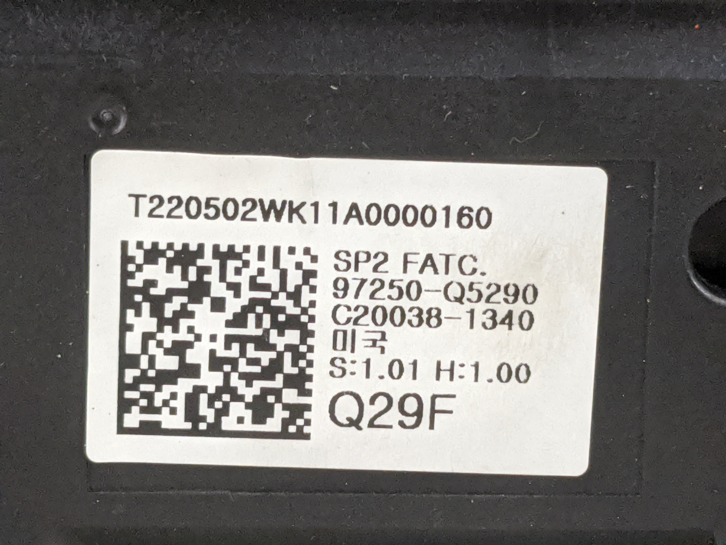 2021-2022 Kia Seltos Climate Control Module Temperature AC/Heater Replacement P/N:97250-Q5290 Fits Fits 2021 2022 OEM Used A