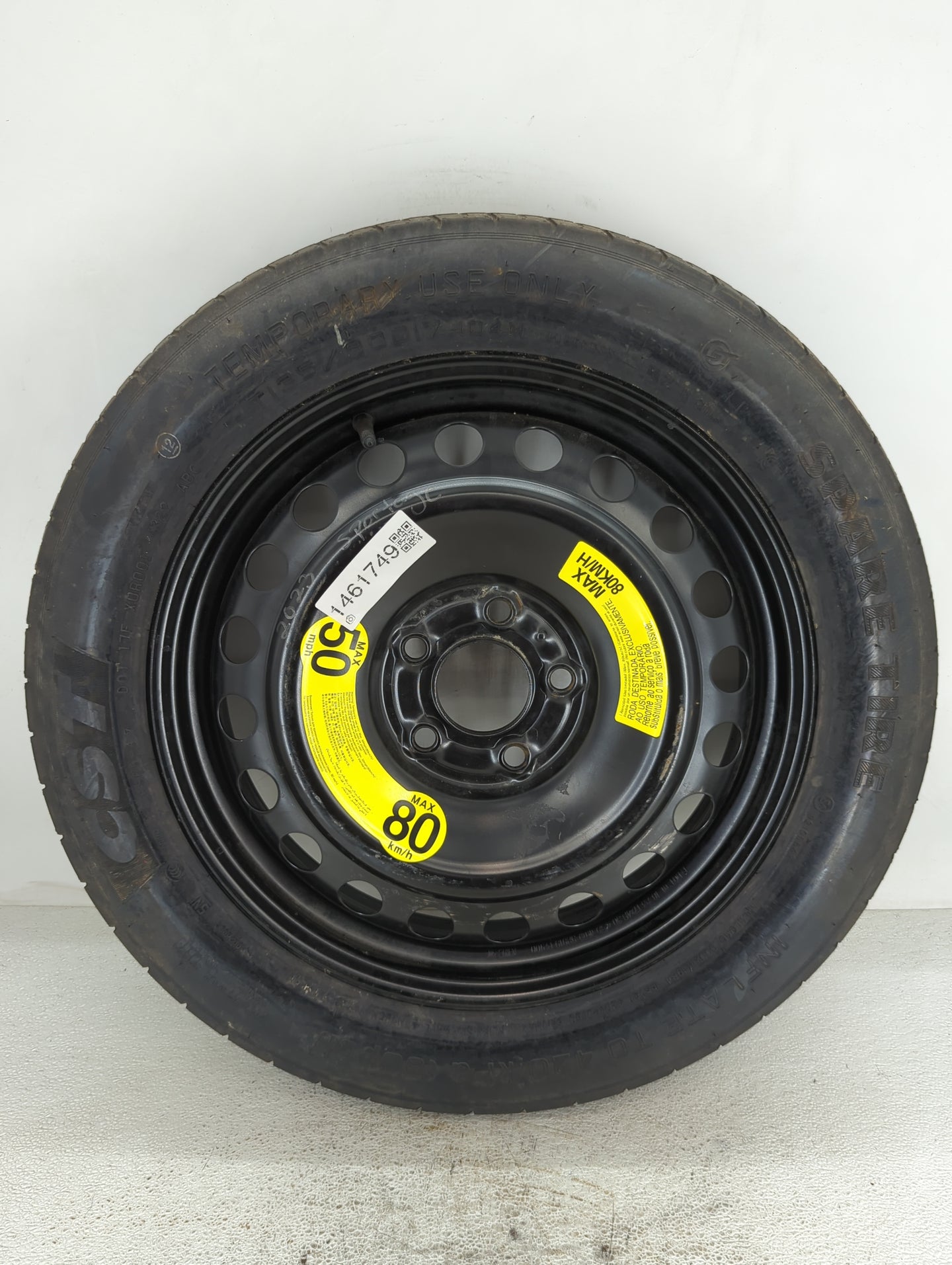 Kia Sportage Spare Donut Tire Wheel Rim Oem 1461749 - Oemusedautoparts1.com