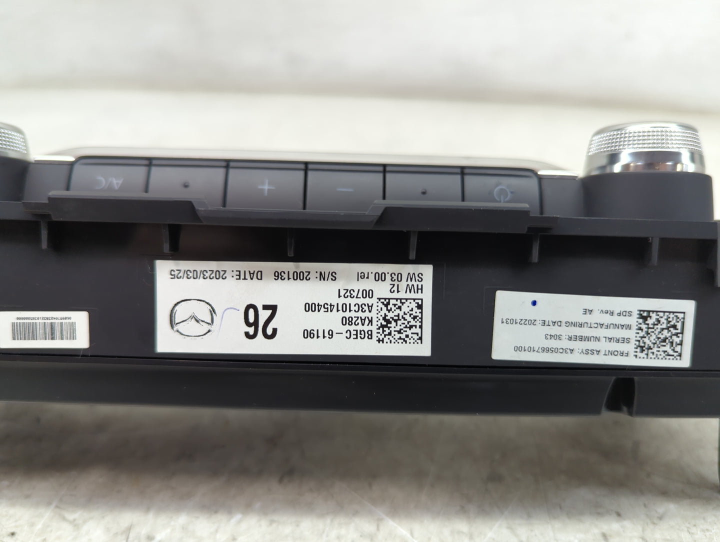 2022 Mazda Cx-30 Climate Control Module Temperature AC/Heater Replacement P/N:BGEC-61190 A3C1014S400, A3C05667101O0 Fits OEM