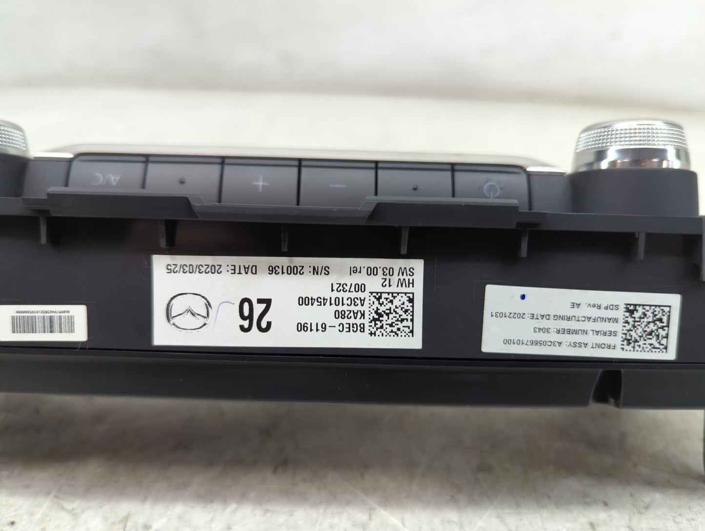 2022 Mazda Cx-30 Climate Control Module Temperature AC/Heater Replacement P/N:BGEC-61190 A3C1014S400, A3C05667101O0 Fits OEM