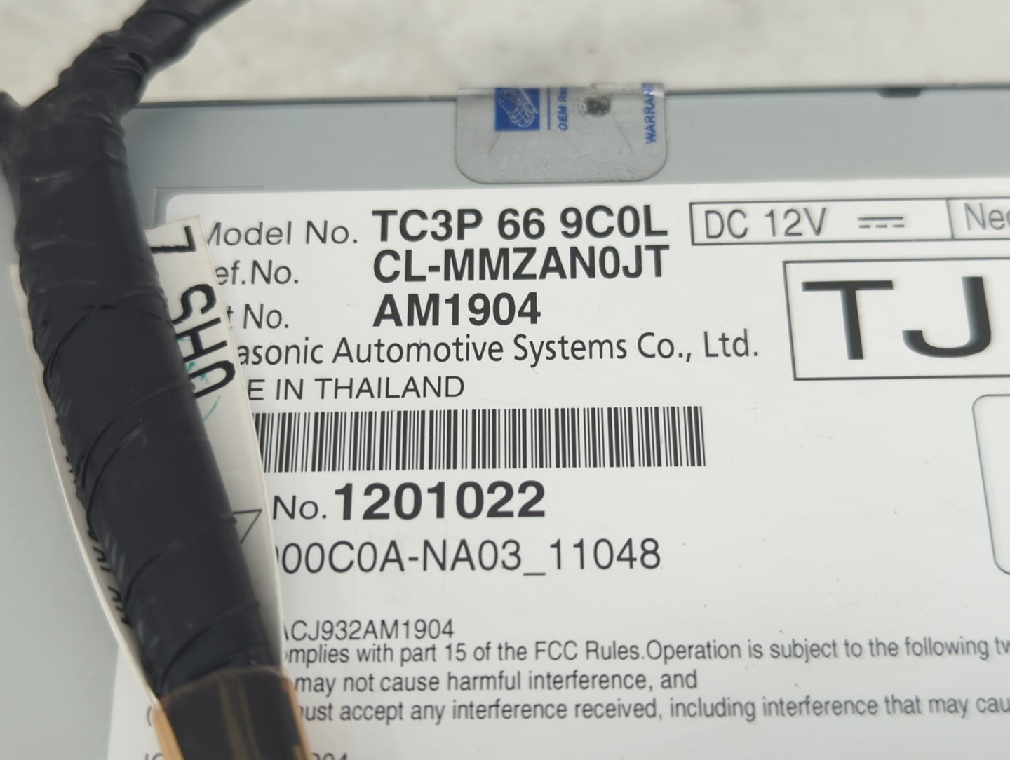 2021-2022 Mazda Cx-5 Radio AM FM Cd Player Receiver Replacement P/N:TC3P 66 9C0L Fits Fits 2021 2022 OEM Used Auto Parts - O