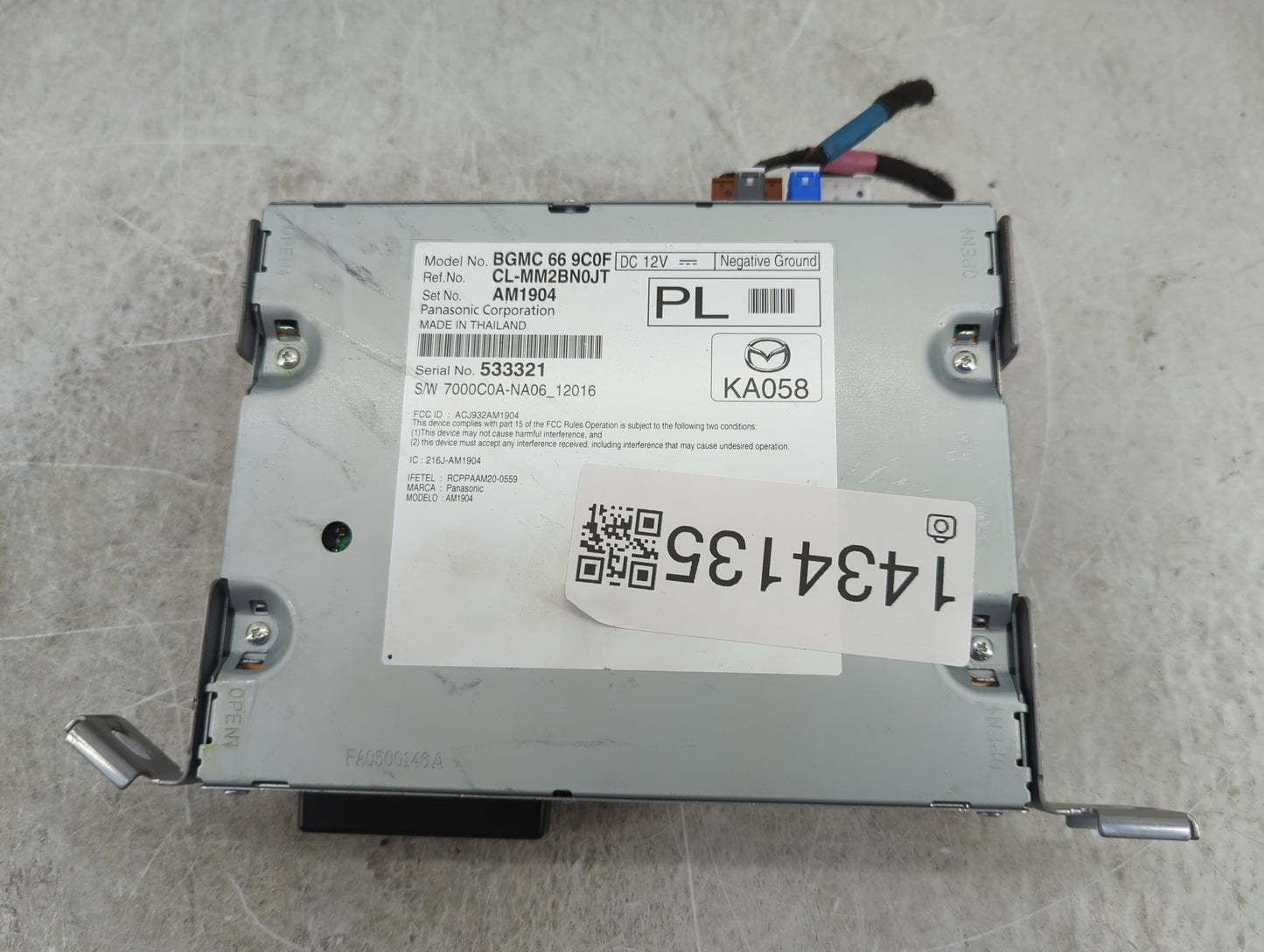 2023 Mazda Mazda3 Radio AM FM Cd Player Receiver Replacement P/N:BGMC 66 9C0F CL-MM2BN0JT, AM1904 Fits Fits 2021 2022 OEM Us