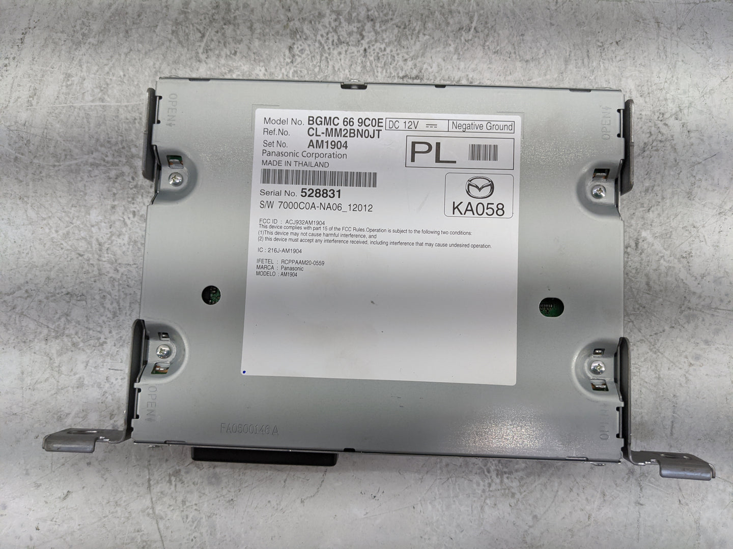 2023 Mazda Mazda3 Radio AM FM Cd Player Receiver Replacement P/N:BGMC 66 9C0E CL-MM2BN0JT, AM1904 Fits Fits 2021 2022 OEM Us
