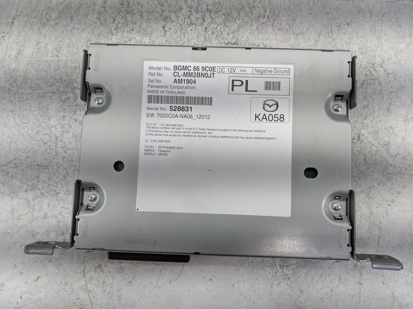 2023 Mazda Mazda3 Radio AM FM Cd Player Receiver Replacement P/N:BGMC 66 9C0E CL-MM2BN0JT, AM1904 Fits Fits 2021 2022 OEM Us