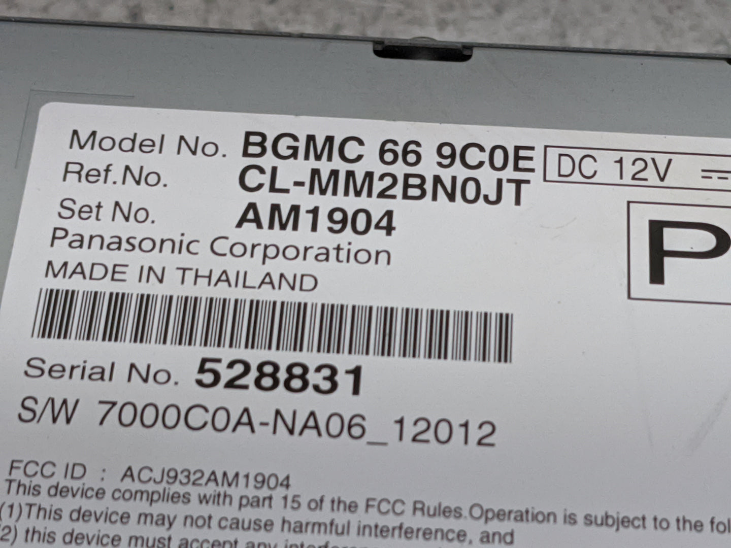 2023 Mazda Mazda3 Radio AM FM Cd Player Receiver Replacement P/N:BGMC 66 9C0E CL-MM2BN0JT, AM1904 Fits Fits 2021 2022 OEM Us