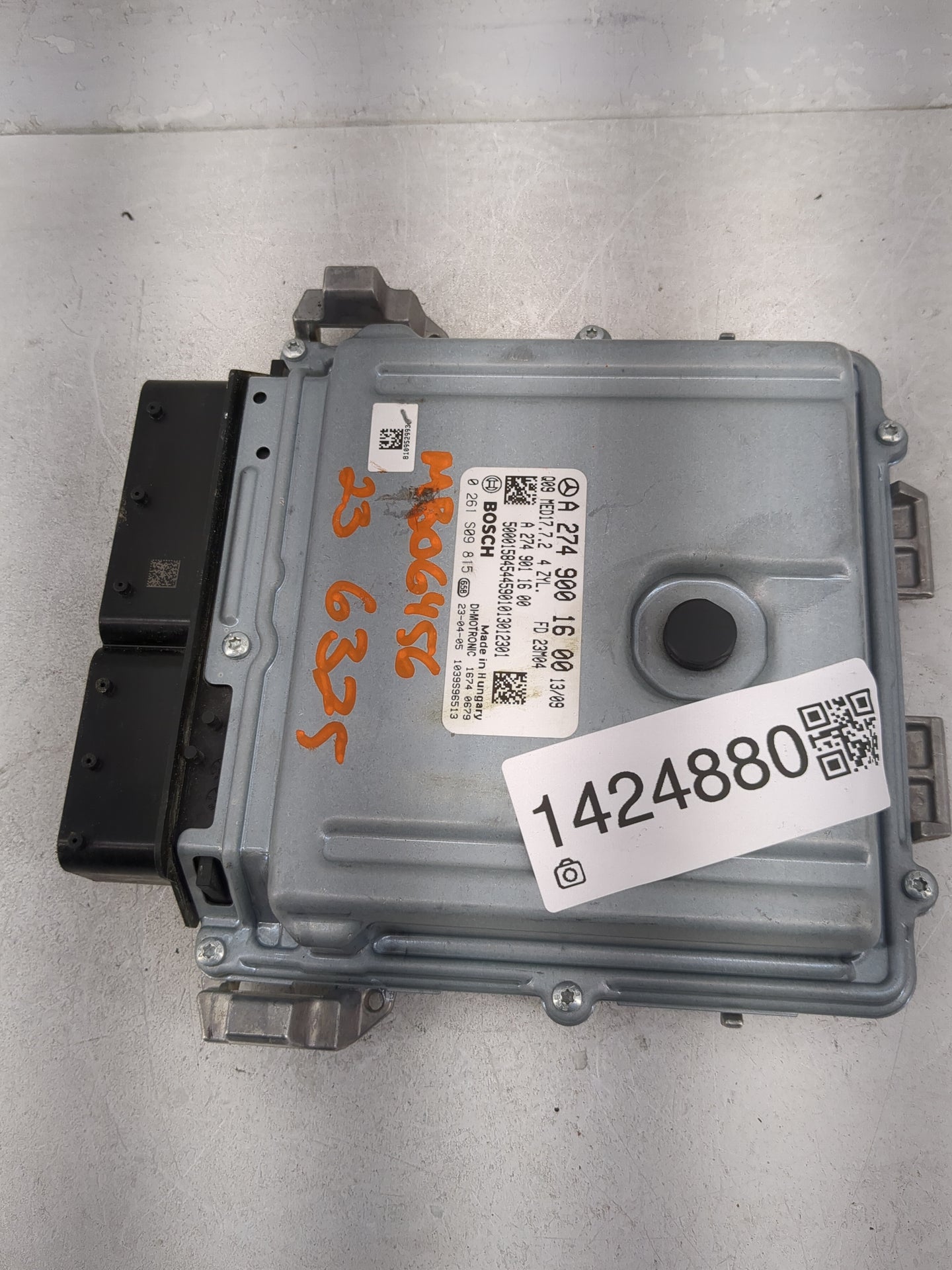 2023 Mercedes PCM Engine Control Computer ECU ECM PCU OEM P/N:A 274 900 16 00 A 274 901 16 00, 0 261 S09 815 Fits OEM Used A