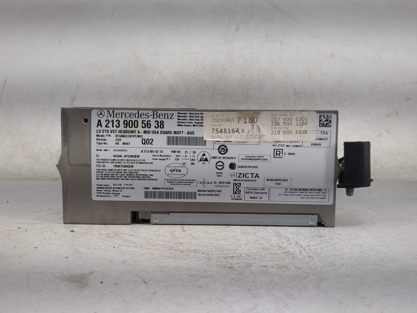 2023 Mercedes-Benz E-Class Radio AM FM Cd Player Receiver Replacement P/N:A2139005638 A2139016215, T8GNTG6NQEM Fits OEM Used