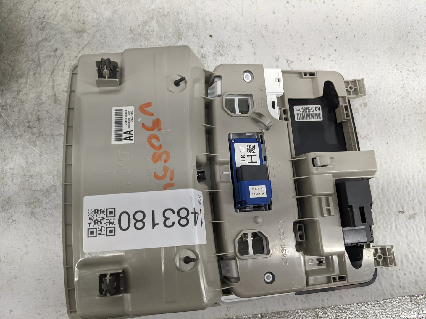 2019-2022 Nissan Altima Overhead Roof Console 1483180 - Oemusedautoparts1.com